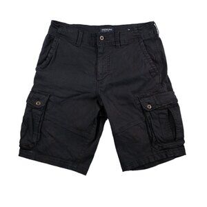 American Eagle Black Baggy Cargo Shorts / 34